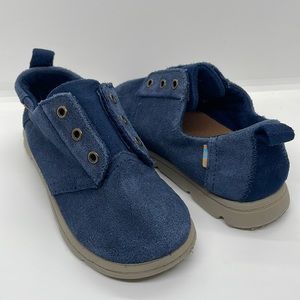 Toms navy suede shoes (kids 11)